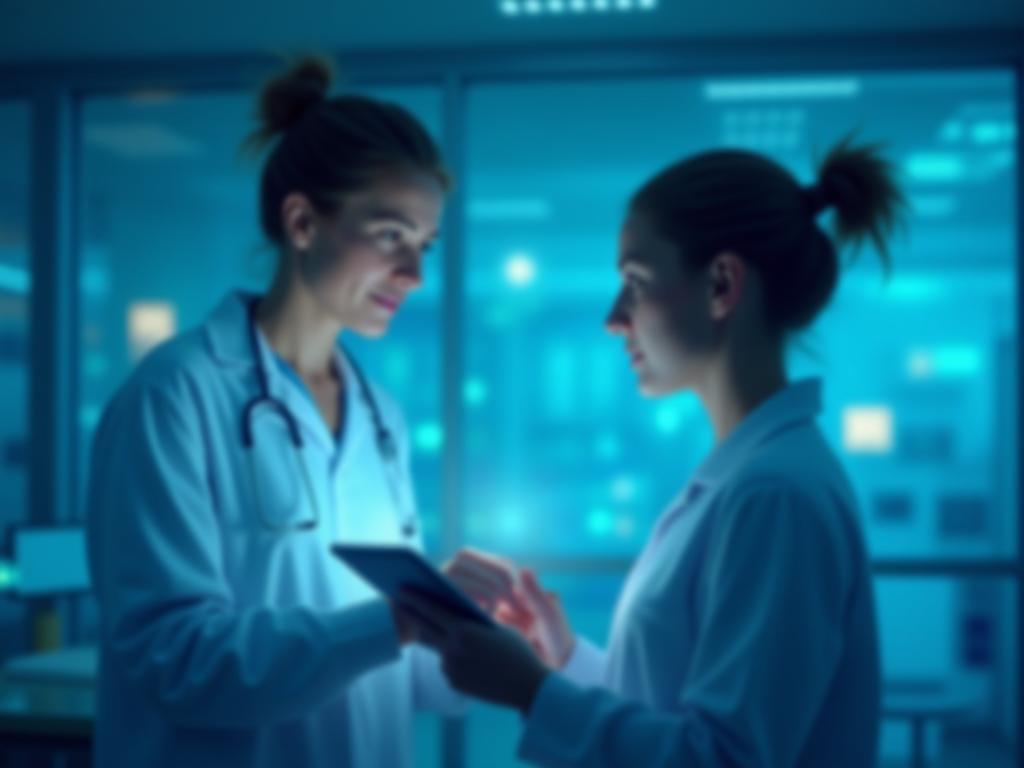 Dokter FitCodzienniea berbicara dengan pasien melalui tablet